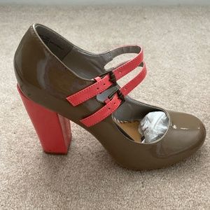 Two Tone Chunk Heels